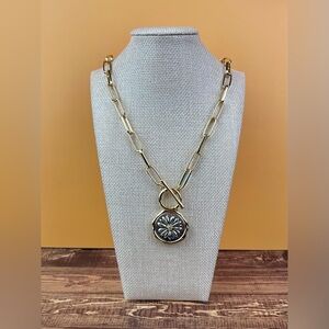 Bee Designs Flip the Script Reversible Daisy & Sparkle Pendant Necklace